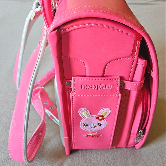 Mezzo Piano Handbags - Mezzo Piano Pink Backpack Bookbag with Bunny Design